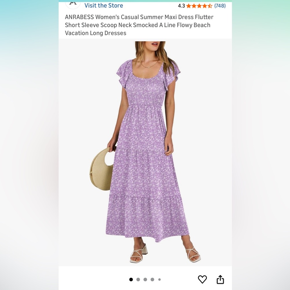 Lavender Floral Maxi Dress